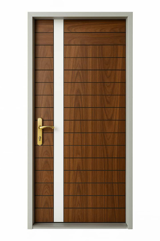 درب پیش ساخته مدل ماهور رنگ قهوه ای_سفید