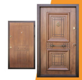 درب ضد سرقت روکش پی وی سی رنگ گردویی