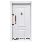 در ورودی فلزی با دوتا مربع