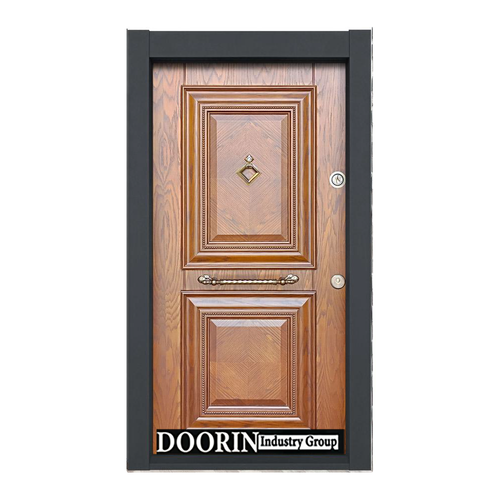 درب ضدسرقت لوکس دوقاب جناقی روکش بلوط