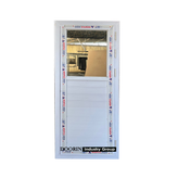 درب دو جداره PVC مدل شیشه دکوراتیو