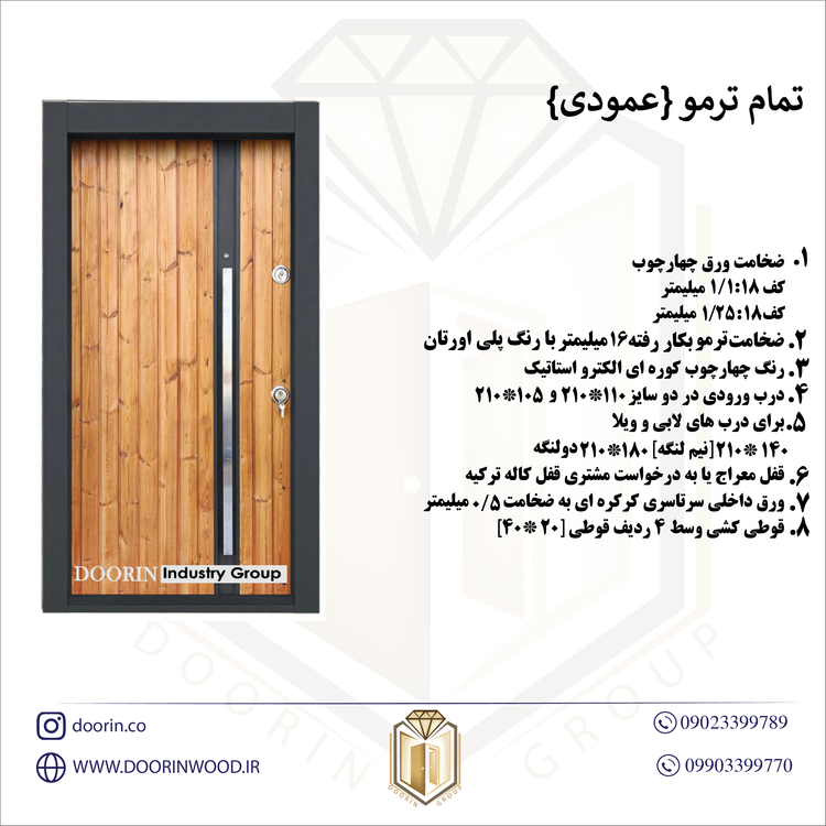 درب ضد سرقت ترمو عمودی
